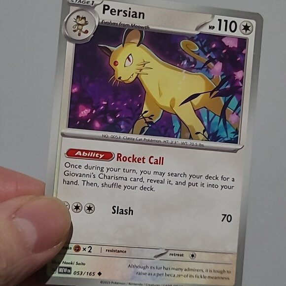 Persian #053/165 SV: Scarlet & Violet 151 Pokemon Card Uncommon Nice Shape - Picture 3 of 3